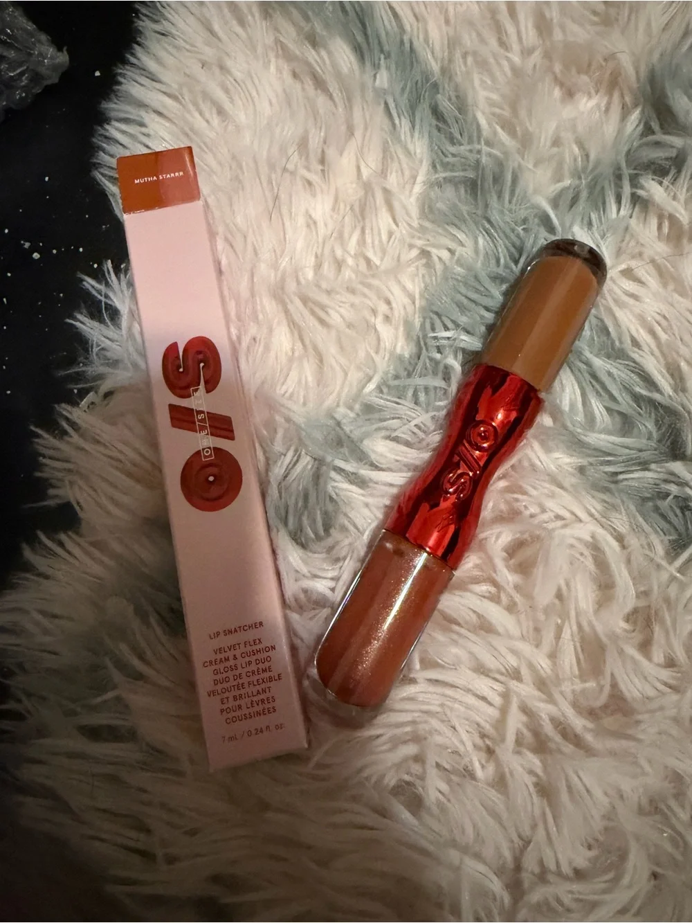 Lip Snatcher Dual-Ended Velvet & Gloss Lipstick — Nude Brown
